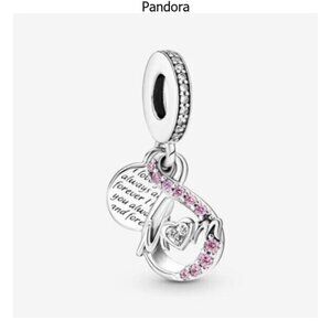 Pandora Mom Infinity Pav?? Double Dangle Charm